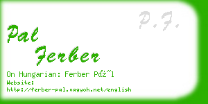 pal ferber business card